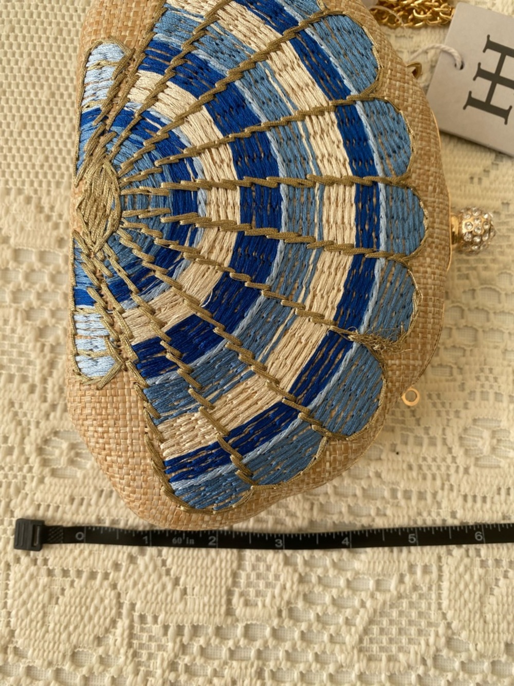 Haute Hippie Shell Clutch with Gold Chain - Picture 8 of 12